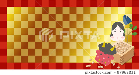 Setsubun bean-throwing ogre background 97962831