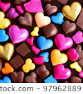 Colorful chocolates for Valentine's Day 97962889