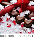 Attractive Snow and Valentine's Chocolate Pictures 97962891