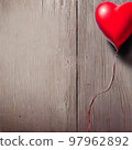 Simple Heart and Desk for Valentine's Day 97962892