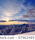 Snow mountain in the morning sun 97962989