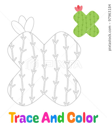 Alphabet X tracing worksheet for kids 97963184
