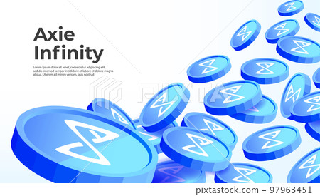 Axie Infinity (AXS) cryptocurrency concept banner background. Axie Infinity (AXS) cryptocurrency concept banner background. 97963451