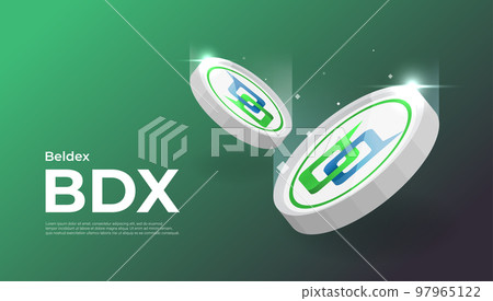 Beldex (BDX) coin cryptocurrency concept banner. 97965122