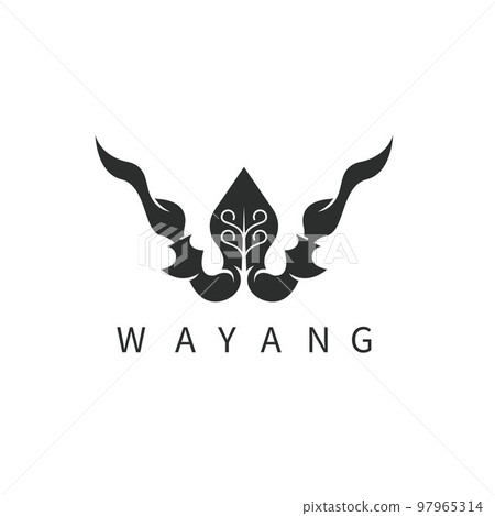 w letter for wayang,keris and gunungan concept design icon vector w letter for wayang,keris and gunungan concept design icon vector 97965314