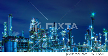 三重縣四日市工業園區的夜景 97965500