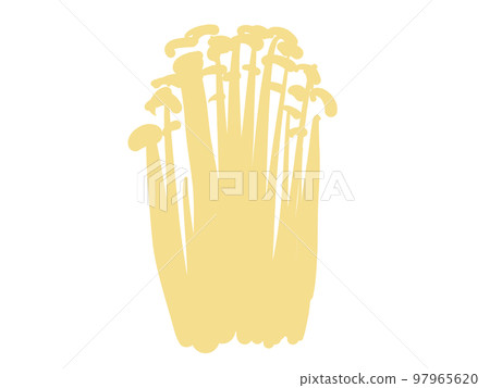 Cute mushroom enoki / hand-drawn illustration material 97965620