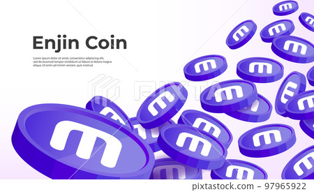 Enjin Coin (ENJ) cryptocurrency concept banner background. Enjin Coin (ENJ) cryptocurrency concept banner background. 97965922