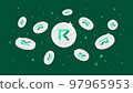 Request (REQ) coins falling from the sky. REQ cryptocurrency concept banner background. 97965953