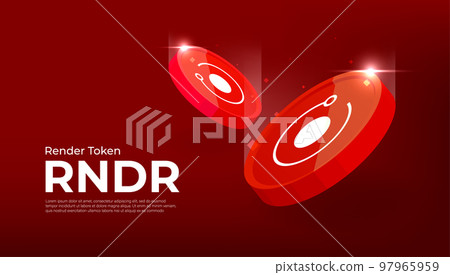 Render Token RNDR coin cryptocurrency concept Stock