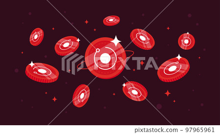 Render Token (RNDR) coins falling from the sky. RNDR cryptocurrency concept banner background. Render Token (RNDR) coins falling from the sky. RNDR cryptocurrency concept banner background. 97965961