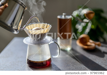 Coffee coffee hand drip ORIGAMI extraction steam metal counter 97965962
