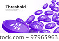 Threshold (T) cryptocurrency concept banner background. 97965963