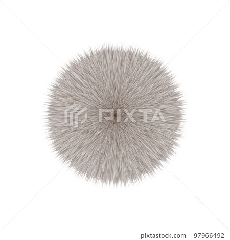 Brown Fluffy Vector Hair Ball on White Brown Fluffy Vector Hair Ball on White 97966492