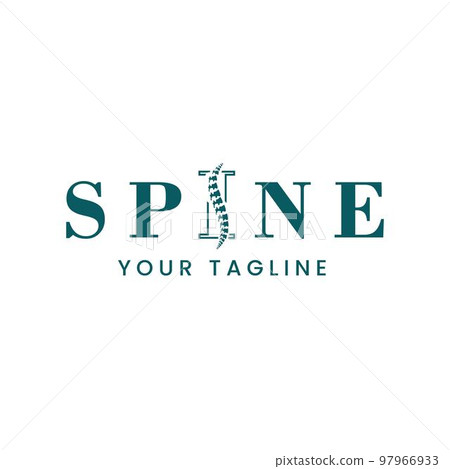 Spine word sign logo on letter I, symbol, icon, design template.medical logo 97966933