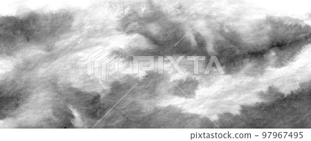 運動的圖像背景單色插圖（墨水手繪插圖） 97967495