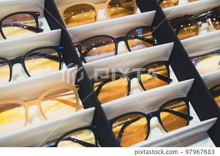 sunglasses in packaging boxes in store display sunglasses in packaging boxes in store display 97967683