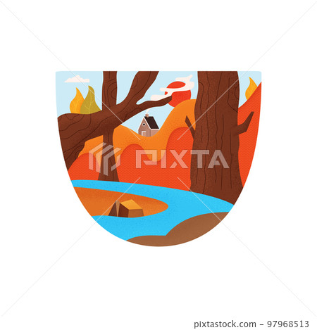 emblem for camping and adventure concept 97968513