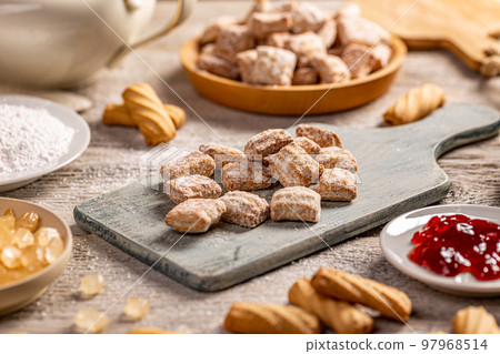 Heap of small cookies Heap of small cookies 97968514
