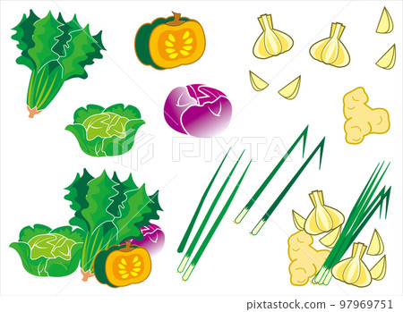 一套葉菜和蔬菜 一套葉菜和蔬菜 97969751