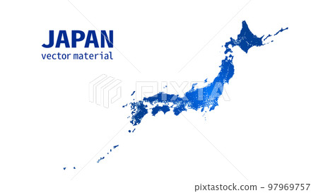Japanese power, electricity, energy Japan map white background image vector illustration material 97969757