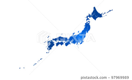 Japanese power, electricity, energy Japan map white background image vector illustration material 97969989