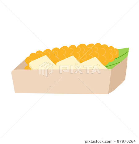 Choclo con queso - Peruvian dish of hot big corn and salty Andean cheese. Choclo con queso - Peruvian dish of hot big corn and salty Andean cheese. 97970264