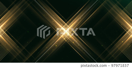 Abstract luxury golden lighting effect glowing on dark green background with lighting effect sparkle. Abstract luxury golden lighting effect glowing on dark green background with lighting effect sparkle. 97971837