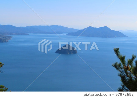 [廣島縣]宮島索道石岩站展望台的景色 97972692