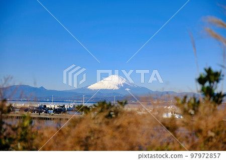 從不那麼擁擠的港口看富士山 從不那麼擁擠的港口看富士山 97972857