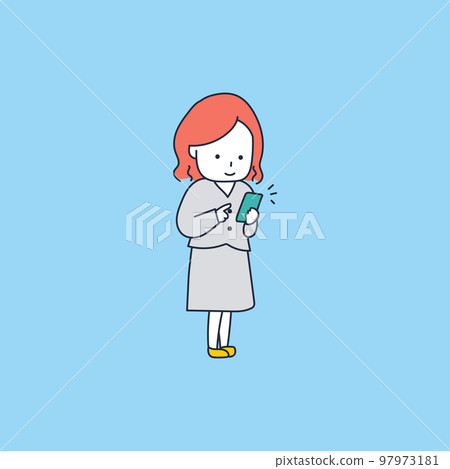 您可以使用智能手機做任何事情！插畫素材 97973181