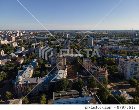 Cityscape with residential buildings 97973612