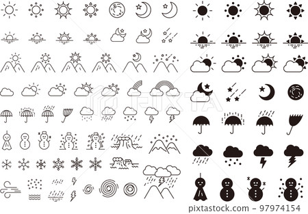 Weather icon set 97974154