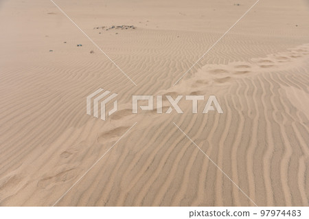 shoe prints on sand dune shoe prints on sand dune 97974483