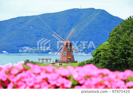 Wind Hill, Geoje Island, Windmill, Hill, Garden, Beach, Mountain, Wind, 97975420
