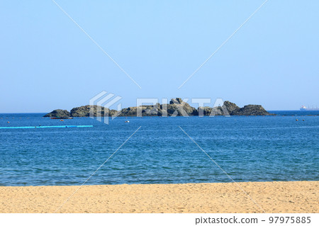 Sangju Eunmorae海灘，南海，海灘，游泳，夏天，避暑勝地， 97975885