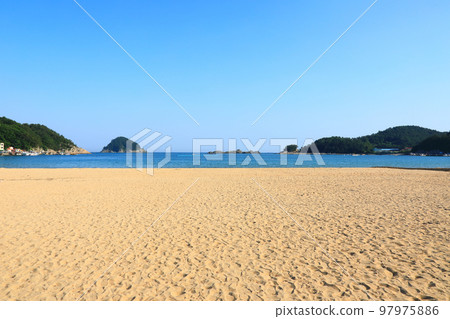 Sangju Eunmorae海灘，南海，海灘，游泳，夏天，避暑勝地， 97975886