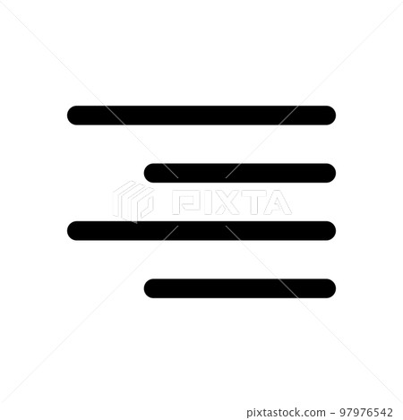Text align right icon line isolated on white background. Black flat thin icon on modern outline style. Linear symbol and editable stroke. Simple and pixel perfect stroke vector illustration Text align right icon line isolated on white background. Black flat thin icon on modern outline style. Linear symbol and editable stroke. Simple and pixel perfect stroke vector illustration 97976542
