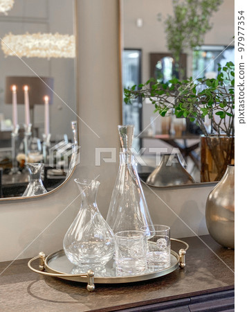 Decorative alcohol glasses in home decoration. 97977354