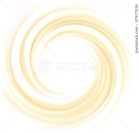 Vector yellow background of swirling creamy texture 97977836