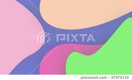 Colorful wavy paper cut shapes abstract background Colorful wavy paper cut shapes abstract background 97978330