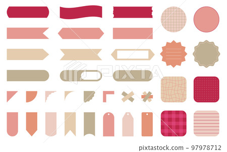 Label scotch sticker flag washi tape cute flat set. Pastel notecard scrapbook design collage photo template diary vintage sticky paper printable banner icon reminder corner frame checked line tag 97978712