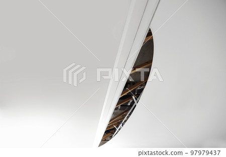 Process of stretch ceiling installation in room 97979437