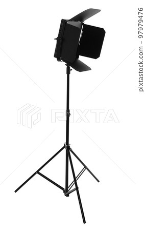 Professional lighting equipment for video production isolated on white 97979476