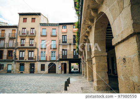 The Camino de Santiago as it passes through Puente la Reina, Navarra, Spain - oct 2022 The Camino de Santiago as it passes through Puente la Reina, Navarra, Spain - oct 2022 97980550