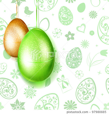 Hanging Easter eggs 97980885