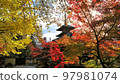 Saisho-in five-storied pagoda maple in Hirosaki city 97981074