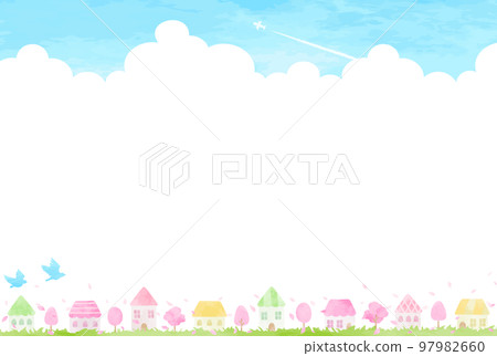 暖手畫春景圖 97982660