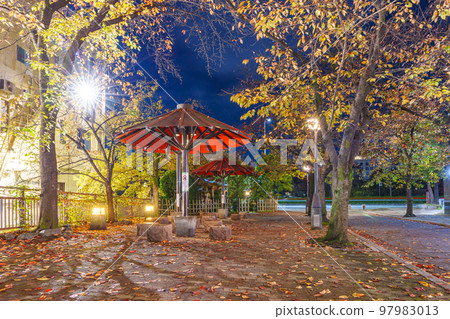 京都:只園白川紅傘的大氣夜景 京都:只園白川紅傘的大氣夜景 97983013