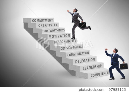 Career ladder concept with key skills Career ladder concept with key skills 97985123